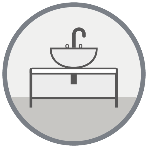 Belta-Mueble con lavabo sobre encimera